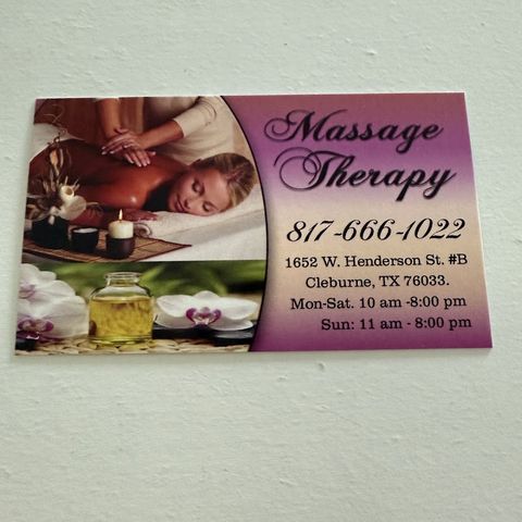 Massage Therapy, massage spa in Cleburne, TX